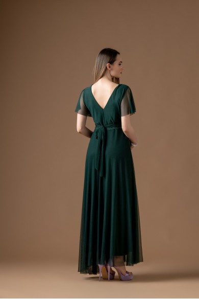 Μακρύ κυπαρισσί τούλινο φόρεμα Μακρύ κυπαρισσί τούλινο φόρεμα