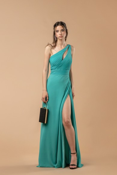 Μακρύ τσαγαλί φόρεμα με έναν ώμο