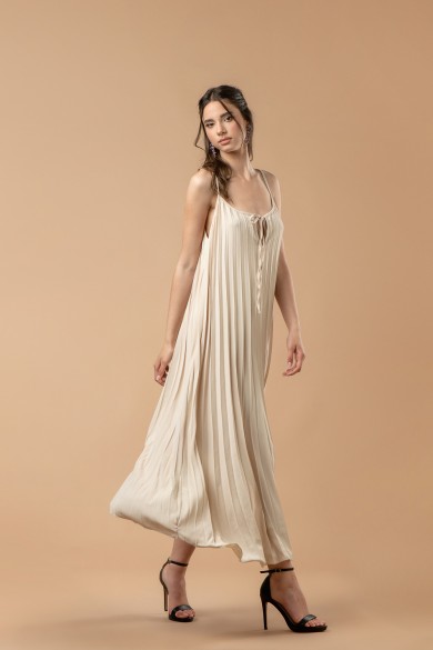 Μίντι φούξια πλισέ φόρεμα Μίντι φούξια πλισέ φόρεμα