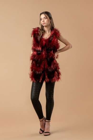 Μπορντό μακριά γούνα 