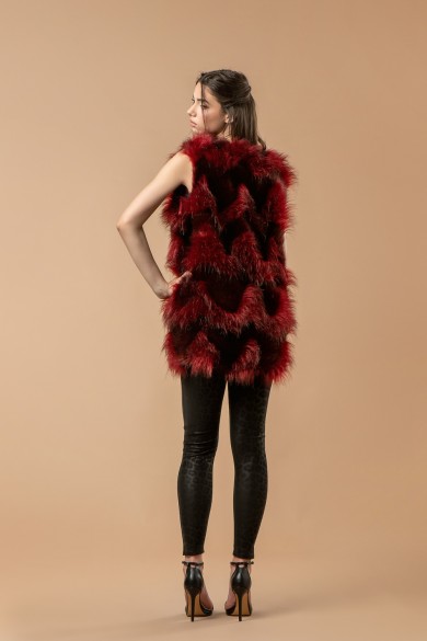 Μπορντό μακριά γούνα 