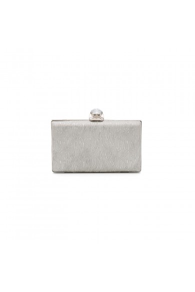 Βραδινό ασημί τσαντάκι με ανάγλυφο σχέδιο
