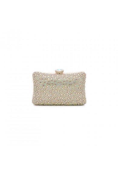 Βραδινό χρσό τσαντάκι με χρυσά και πολύχρωμα στρας