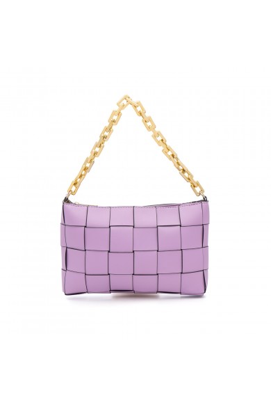 Βραδινό μωβ τσαντάκι με χρυσή αλυσίδα