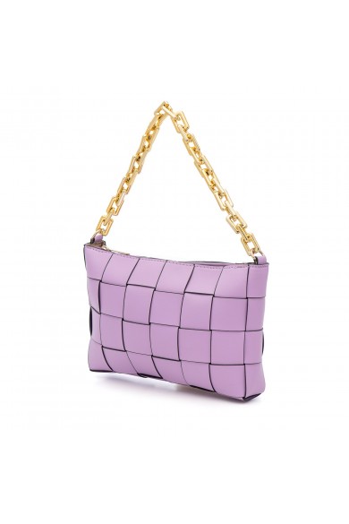 Βραδινό μωβ τσαντάκι με χρυσή αλυσίδα