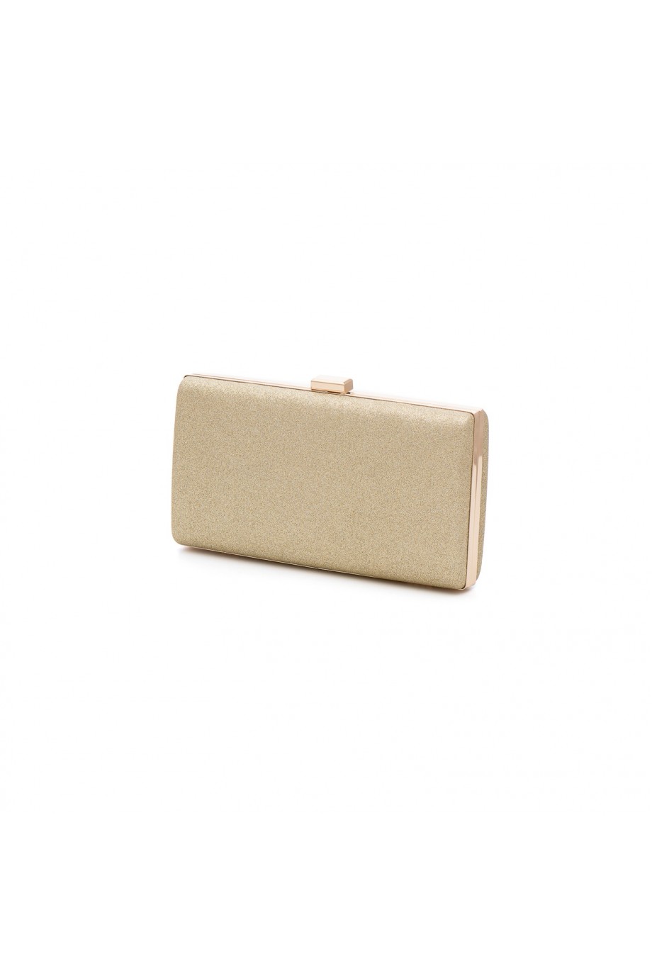 Βραδινό χρυσό clutch τσαντάκι με χρυσό κούμπωμα
