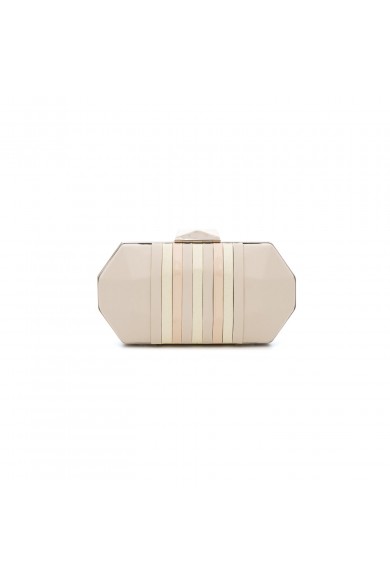 Βραδινό τσαντάκι μπεζ με ιδιαίτερο σχήμα