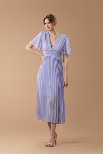 Μακρύ λιλά φόρεμα 