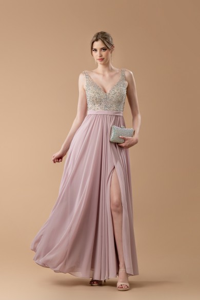 Μακρύ ροζ φόρεμα 