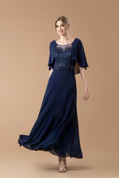 Μακρύ μπλε σκούρο φόρεμα