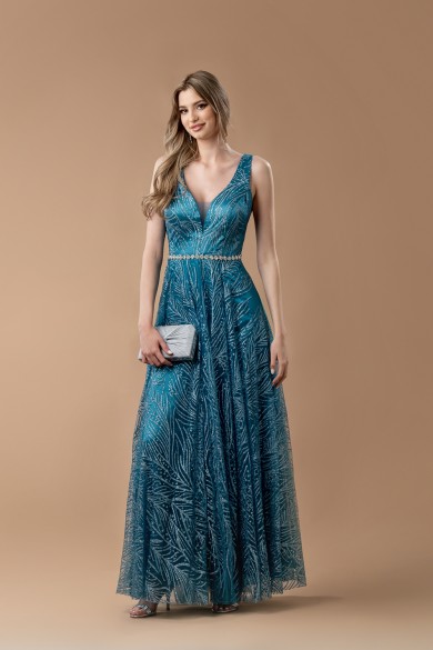 Μακρύ πετρολ φόρεμα