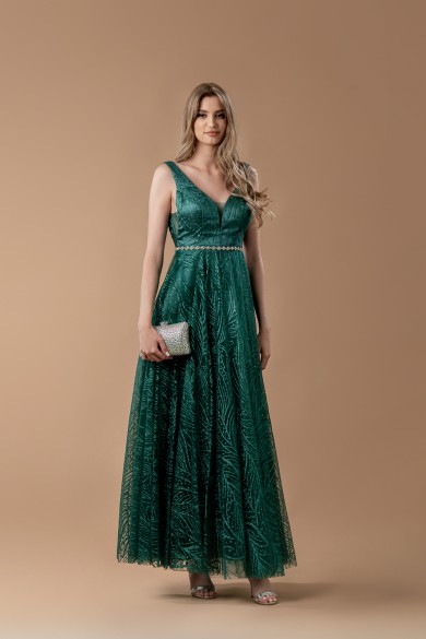 Μακρύ πράσινο φόρεμα