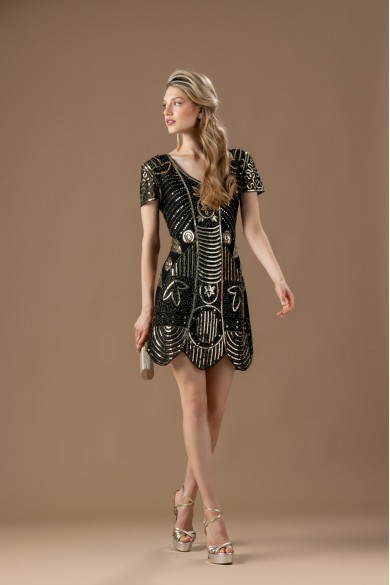 Κοντό χρυσό φόρεμα