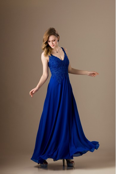 Μακρύ μπλε ηλεκτρικ φόρεμα Μακρύ μπλε ηλεκτρικ φόρεμα