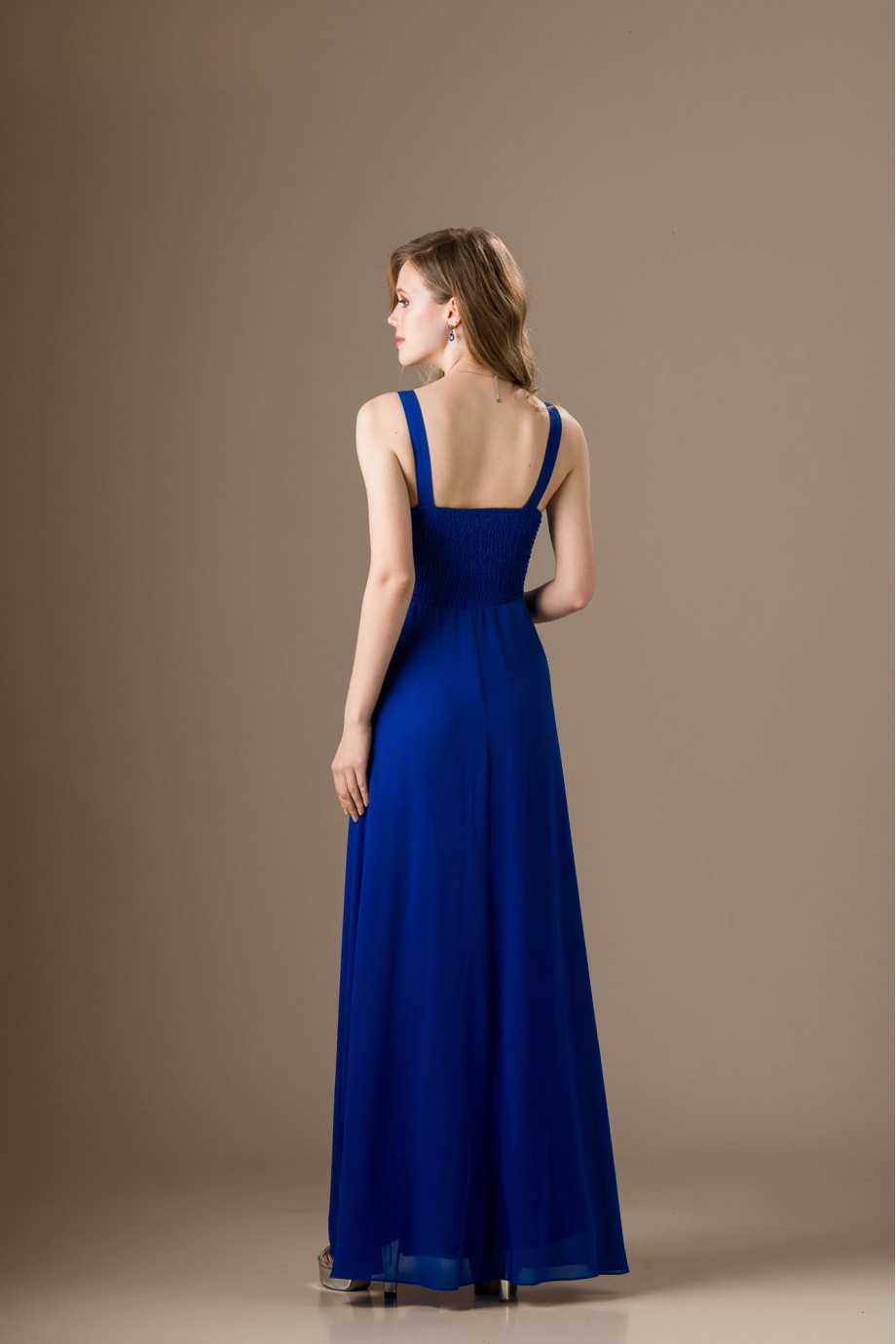 Μακρύ μπλε ηλεκτρικ φόρεμα