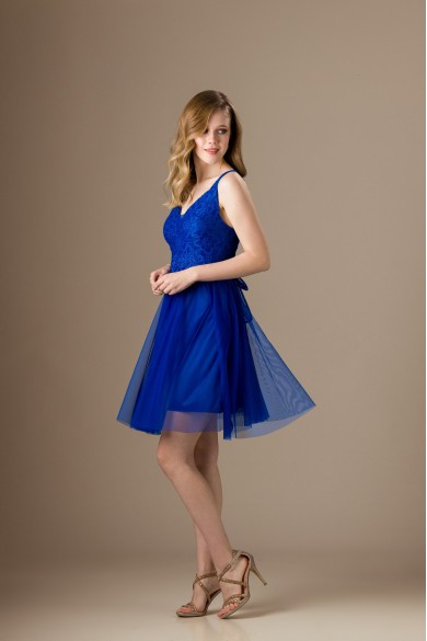 Κοντό μπλε ηλεκρικ νεανικό φόρεμα Κοντό μπλε ηλεκρικ νεανικό φόρεμα