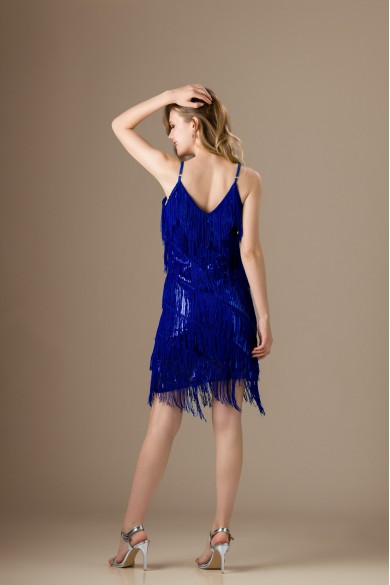 Κοντό μπλε ηλεκρίκ φόρεμα τσάρλεστον Κοντό μπλε ηλεκρίκ φόρεμα τσάρλεστον