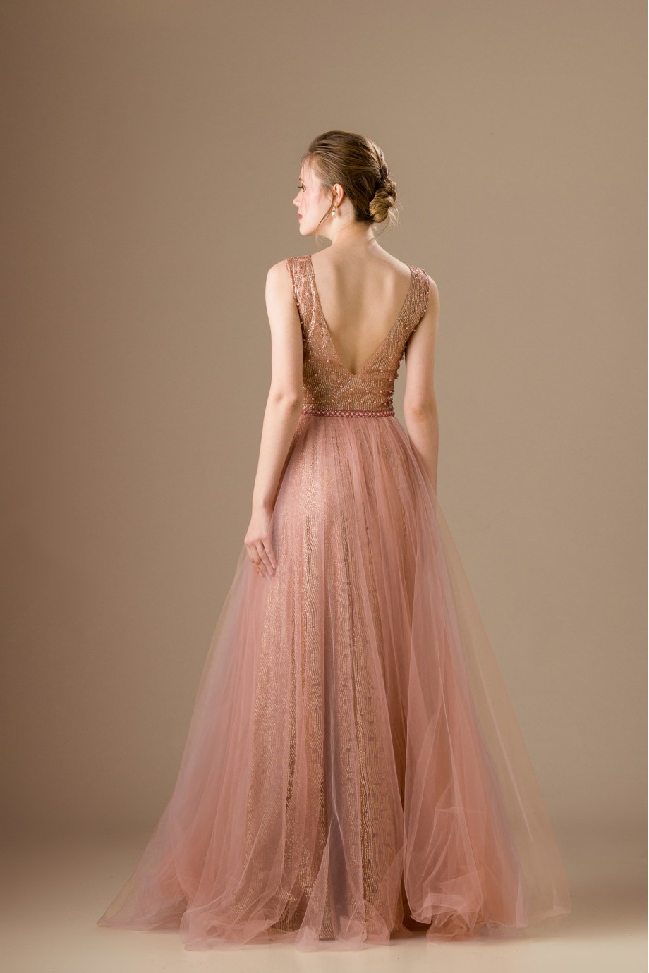 Μακρύ ροζ φόρμα από ελαστικό ύφασμα